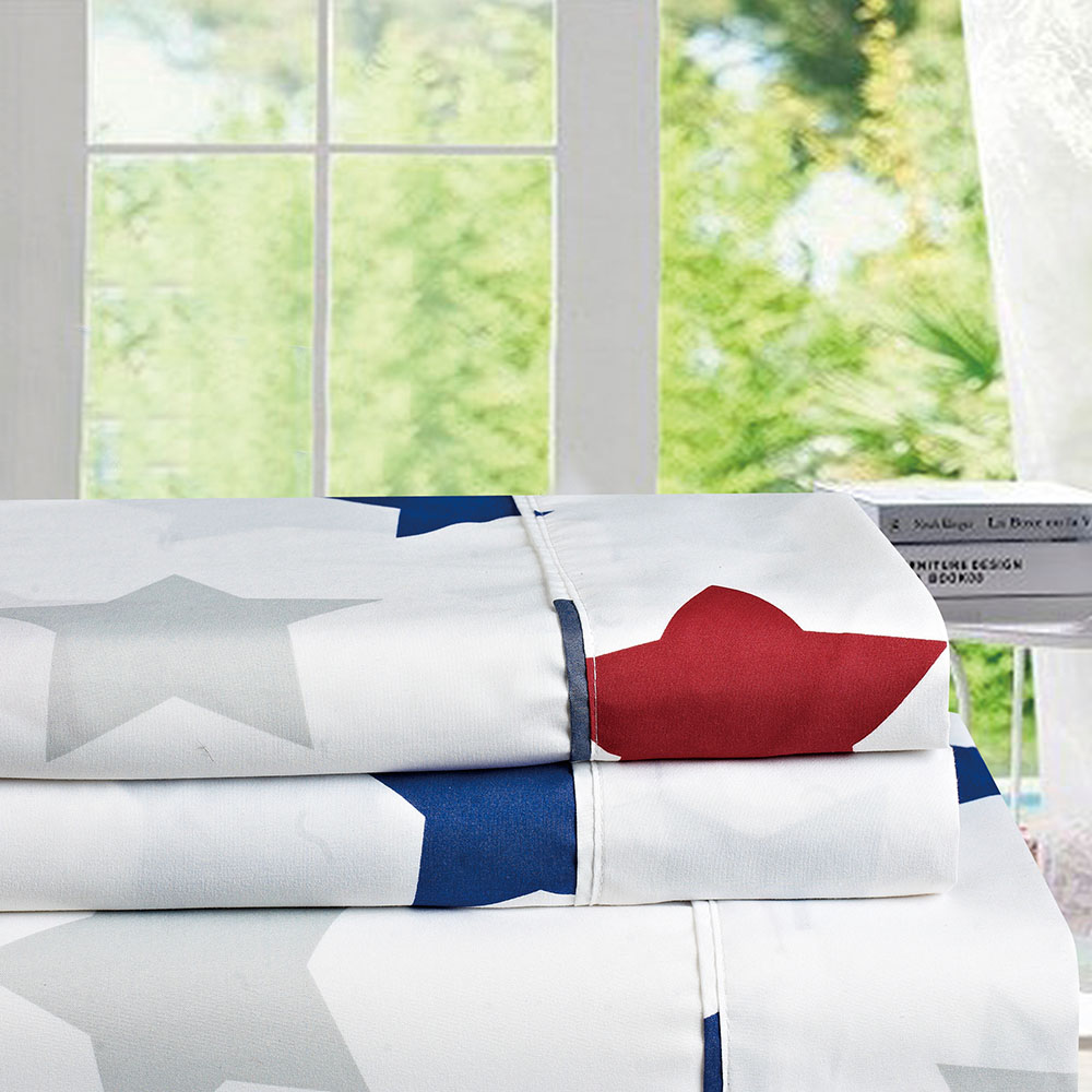 3/4 pièces luxe 100% polyester Anti-rides et anti-taches microfibre imprimé drap-housse ensemble de literie
