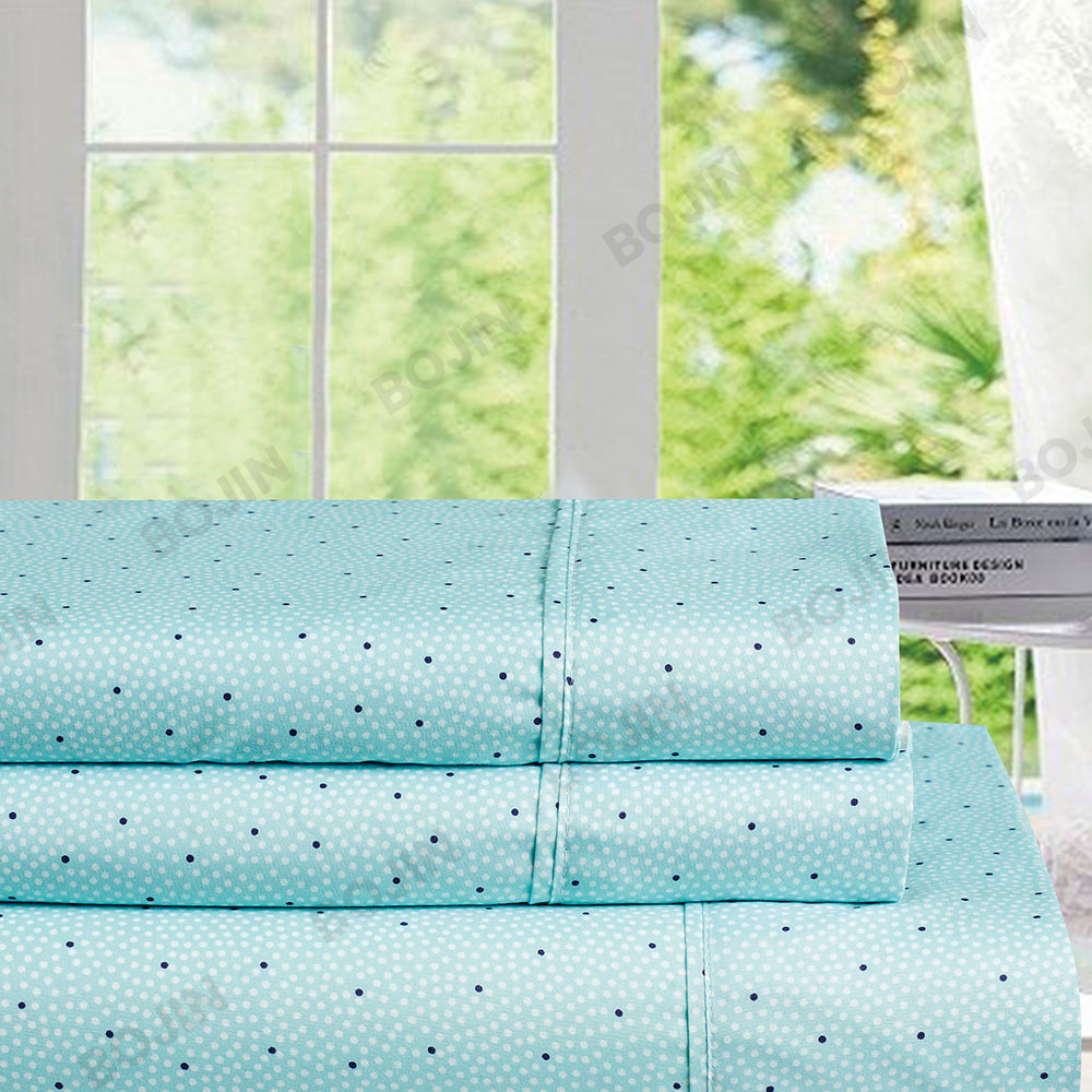 3/4 pièces luxe 100% polyester Anti-rides et anti-taches microfibre imprimé drap-housse ensemble de literie